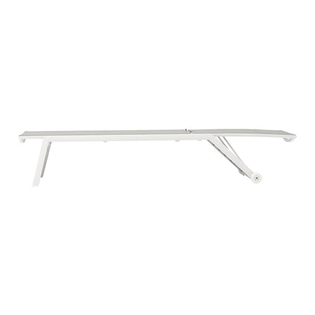 Kent Outdoor Aluminium Sun Lounger in Charcoal/White
