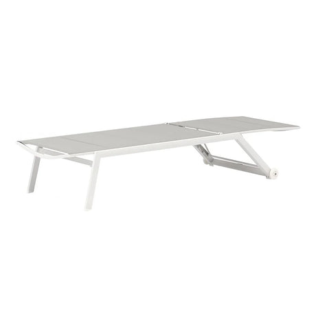 Kent Outdoor Aluminium Sun Lounger in Charcoal/White