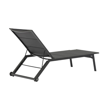 Kent Outdoor Aluminium Sun Lounger in Charcoal/White