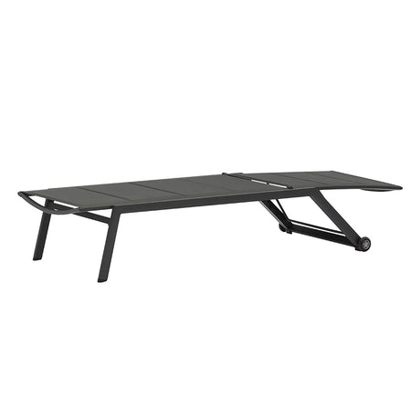Kent Outdoor Aluminium Sun Lounger in Charcoal/White