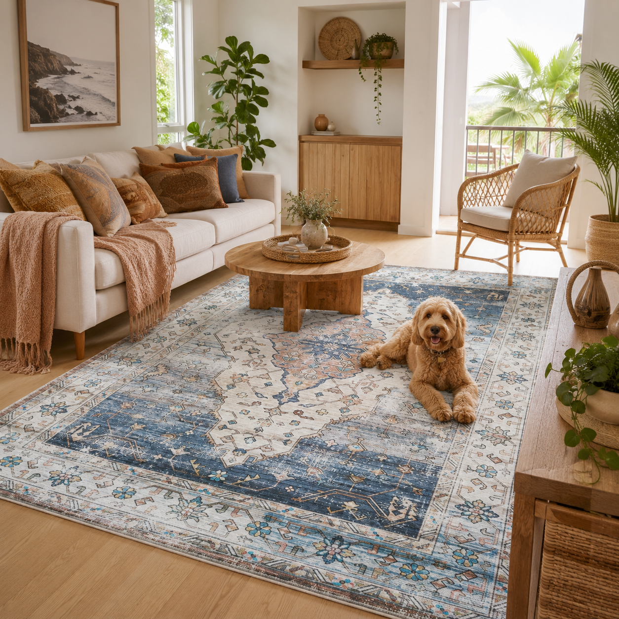 Kindred Blair Blue Washbale Rug