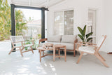 Zane Accent Teak Arm Chair – White