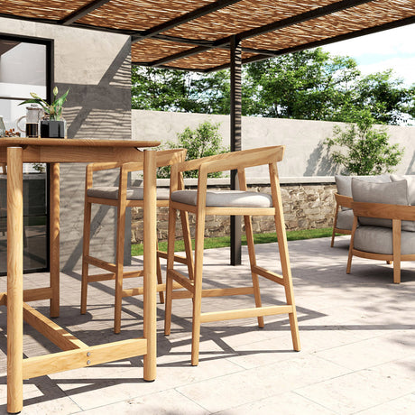 Kingscliff Teak Timber Bar Stool