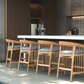 Kingscliff Teak Timber Counter Stool