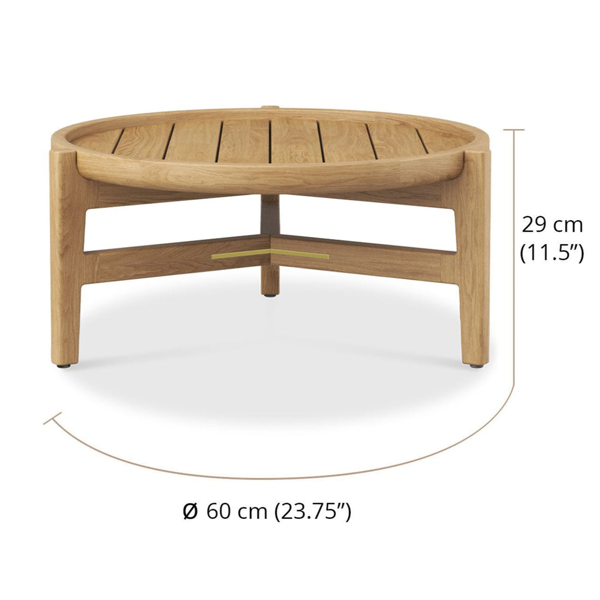 Kingston Outpost Round Coffee Table – Low – 0.6m