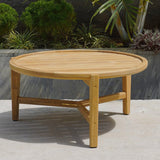 Kingston Outpost Teak Round Coffee Table - Natural - 0.8m