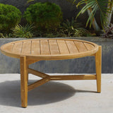 Kingston Outpost Teak Round Coffee Table - Natural - 0.8m