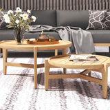 Kingston Outpost Teak Round Coffee Table - Natural - 0.8m