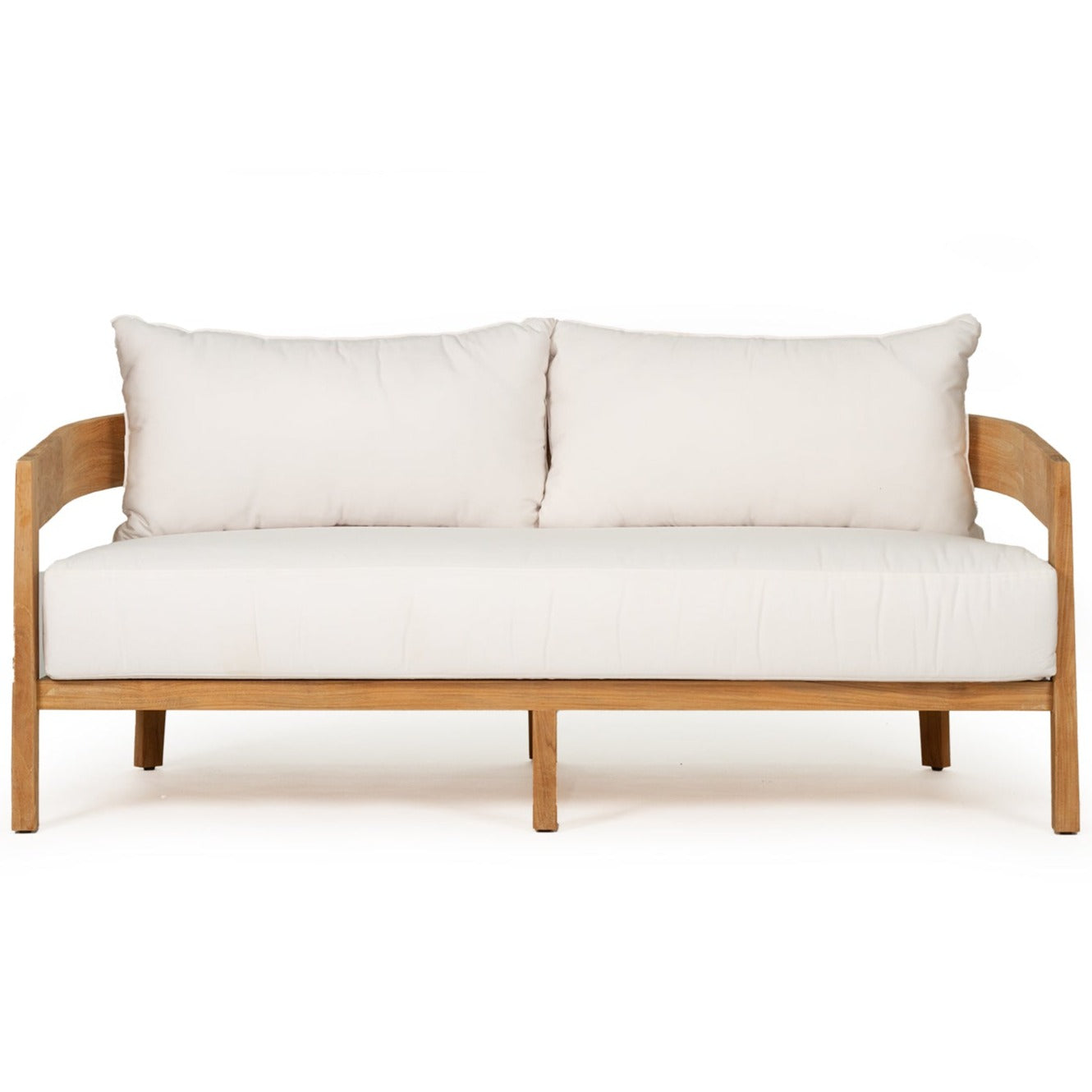 Kingston Teak Outpost Sofa – 2 Seater – Canvas Natural - 1.73m
