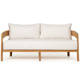 Kingston Teak Outpost Sofa – 2 Seater – Canvas Natural - 1.73m