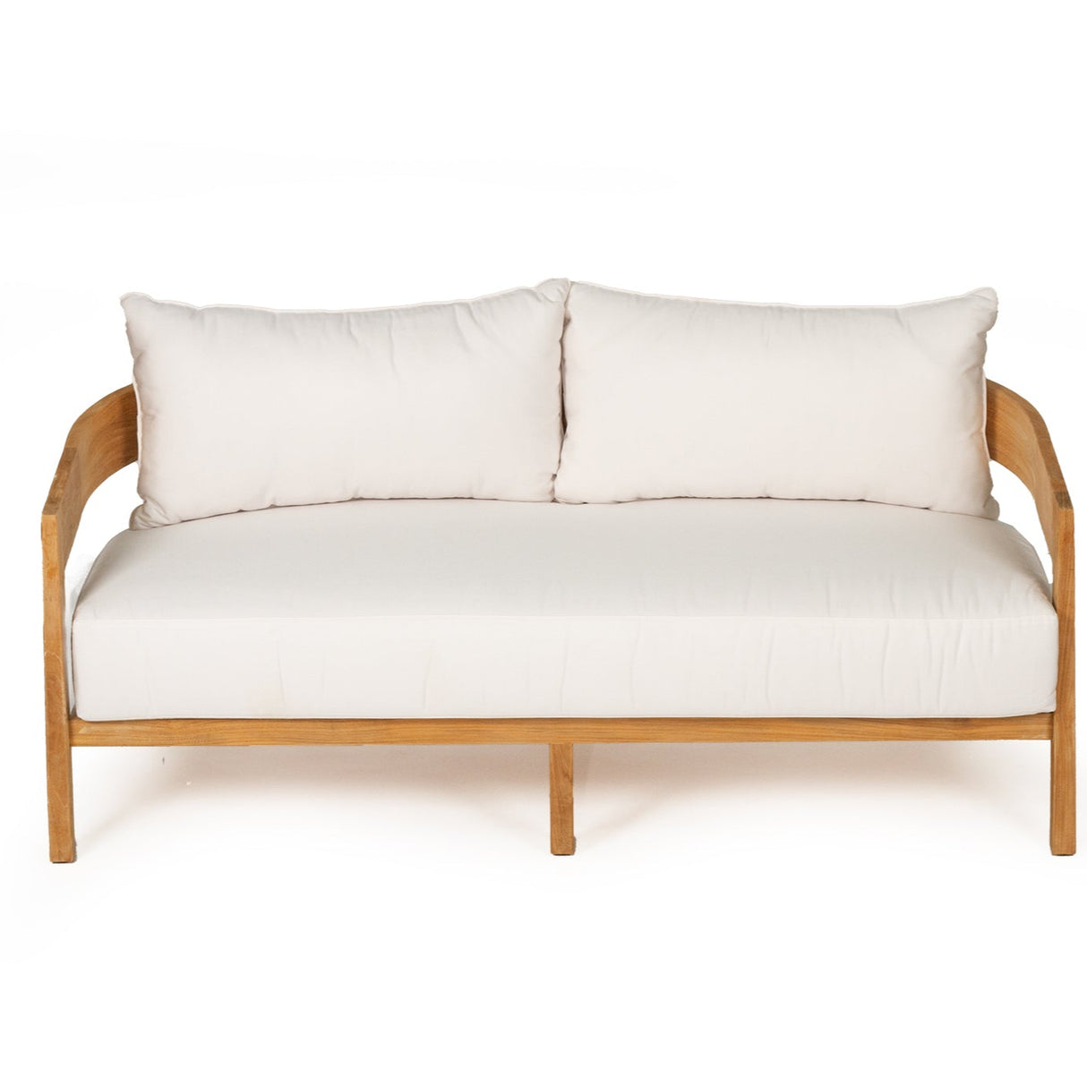 Kingston Teak Outpost Sofa – 2 Seater – Canvas Natural - 1.73m