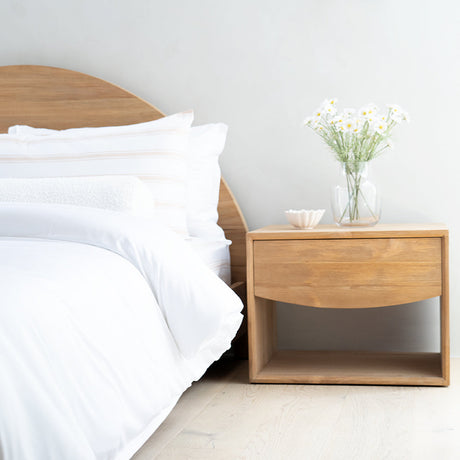Koa Teak Bedside Table - Low - 0.46mH
