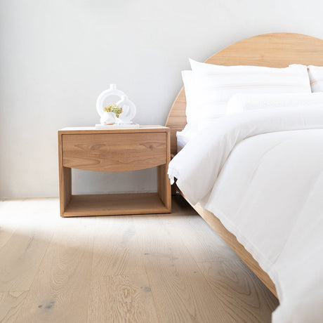 Koa Teak Bedside Table - Low - 0.46mH