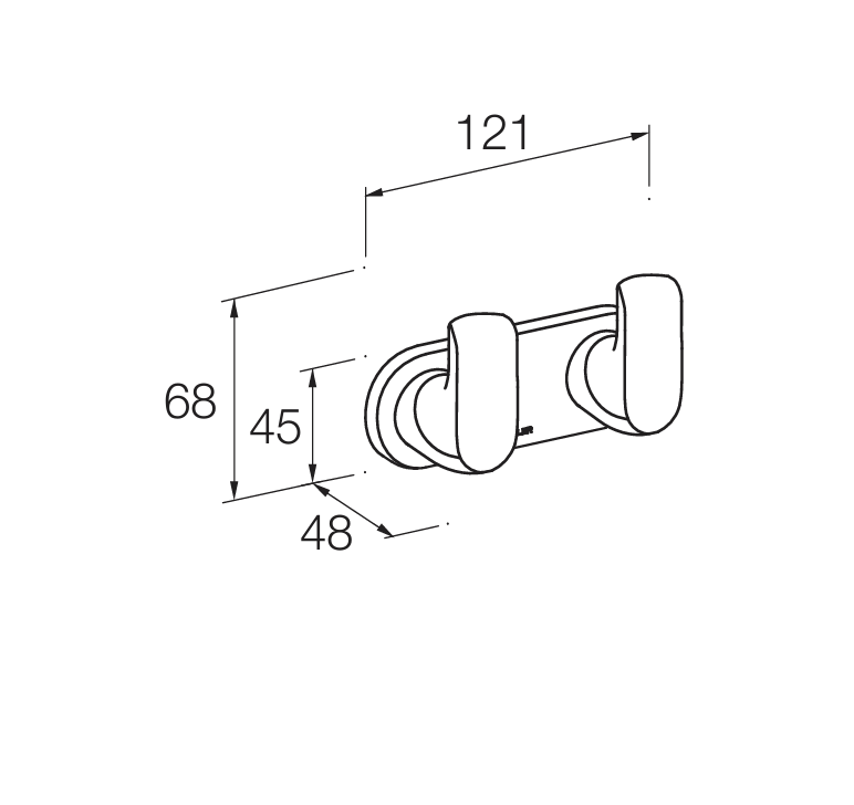 KOHLER Avid Double Robe Hook