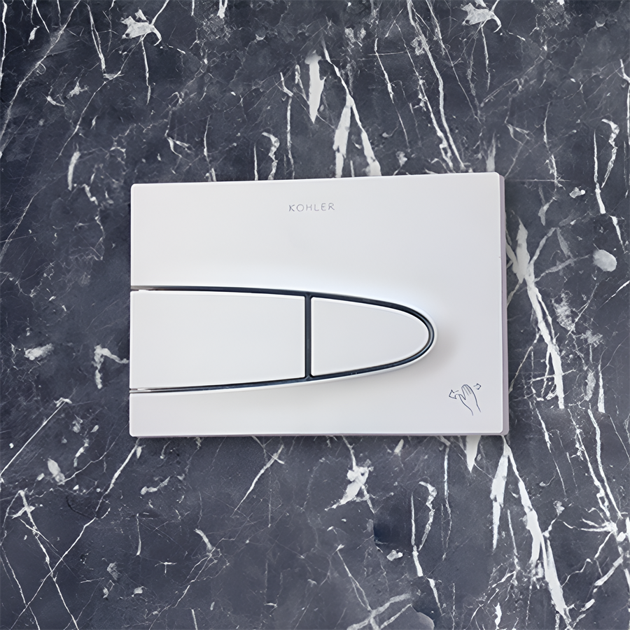 KOHLER Veil Intelligent Rimless Wall Hung Toilet With Bluetooth Remote Bidet Package Elongated Gloss White
