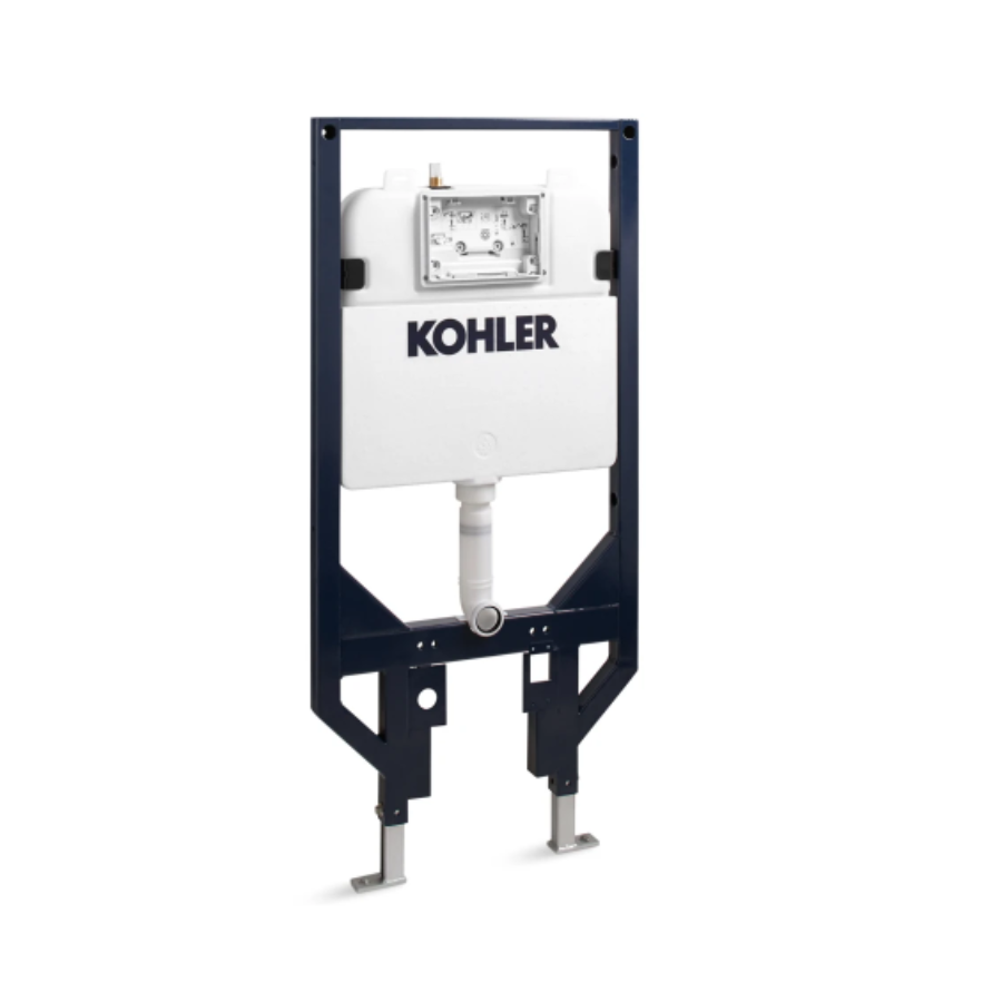 KOHLER Veil Intelligent Rimless Wall Faced Toilet With Bluetooth Remote Bidet Package Elongated Gloss White