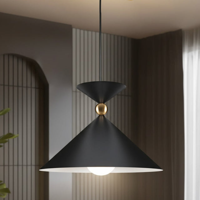 Krissy Large 1 Light Pendant Black