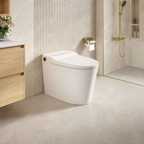 Kyoto Intelligent Wall Faced Floor Toilet (Porcelain White)