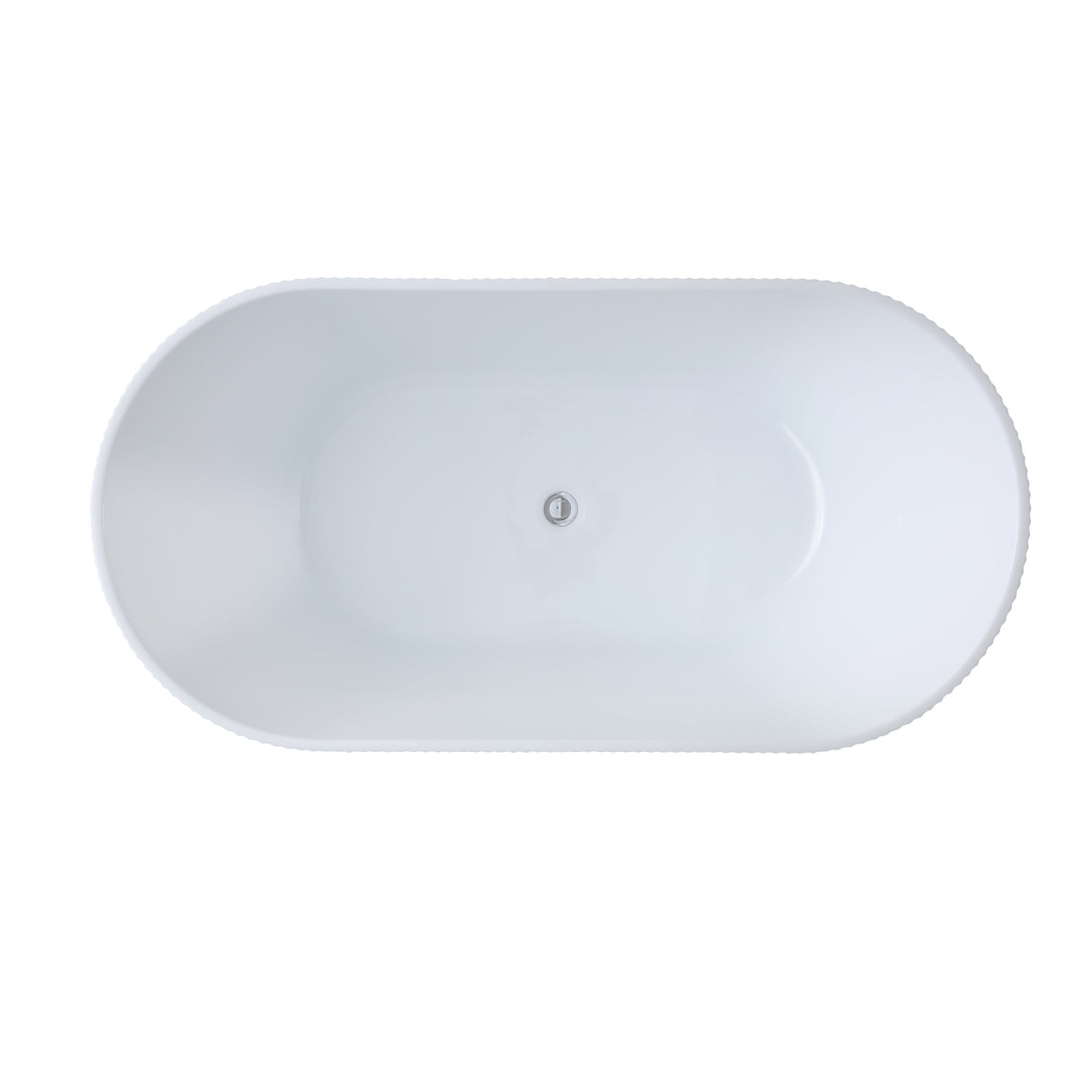 Ally Groove Freestanding Bathtub with Non-Overflow (Gloss White/Matte White) (1500/1700mm)