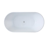 Ally Groove Freestanding Bathtub with Non-Overflow (Gloss White/Matte White) (1500/1700mm)