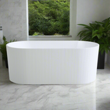 Ally Groove Freestanding Bathtub with Non-Overflow (Gloss White/Matte White) (1500/1700mm)