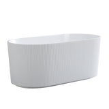 Ally Groove Freestanding Bathtub with Non-Overflow (Gloss White/Matte White) (1500/1700mm)