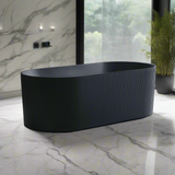 Ally Groove Freestanding Bathtub with Non-Overflow (Matte Black)(1500/1700mm)