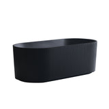 Ally Groove Freestanding Bathtub with Non-Overflow (Matte Black)(1500/1700mm)