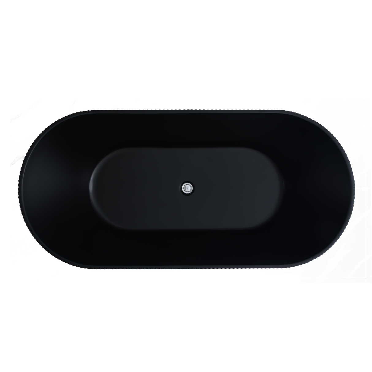 Ally Groove Freestanding Bathtub with Non-Overflow (Matte Black)(1500/1700mm)