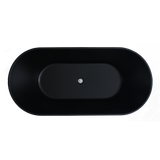 Ally Groove Freestanding Bathtub with Non-Overflow (Matte Black)(1500/1700mm)