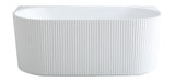 Bari Back to Wall Free Standing Bathtub with Non-Overflow (Gloss White /Matte White) (1500/1700mm)