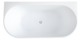 Bari Back to Wall Free Standing Bathtub with Non-Overflow (Gloss White /Matte White) (1500/1700mm)