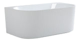 Bari Back to Wall Free Standing Bathtub with Non-Overflow (Gloss White /Matte White) (1500/1700mm)