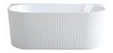 Bari Back to Wall Free Standing Bathtub with Non-Overflow (Gloss White /Matte White) (1500/1700mm)