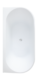 Bari Back to Wall Free Standing Bathtub with Non-Overflow (Gloss White /Matte White) (1500/1700mm)