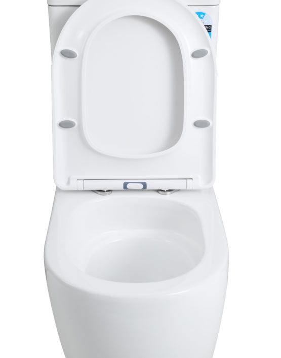 Zeus Rimless Tornado Gloss White Toilet Suite
