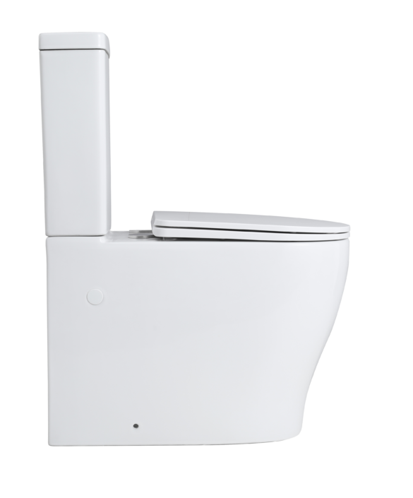 Zeus Rimless Tornado Gloss White Toilet Suite