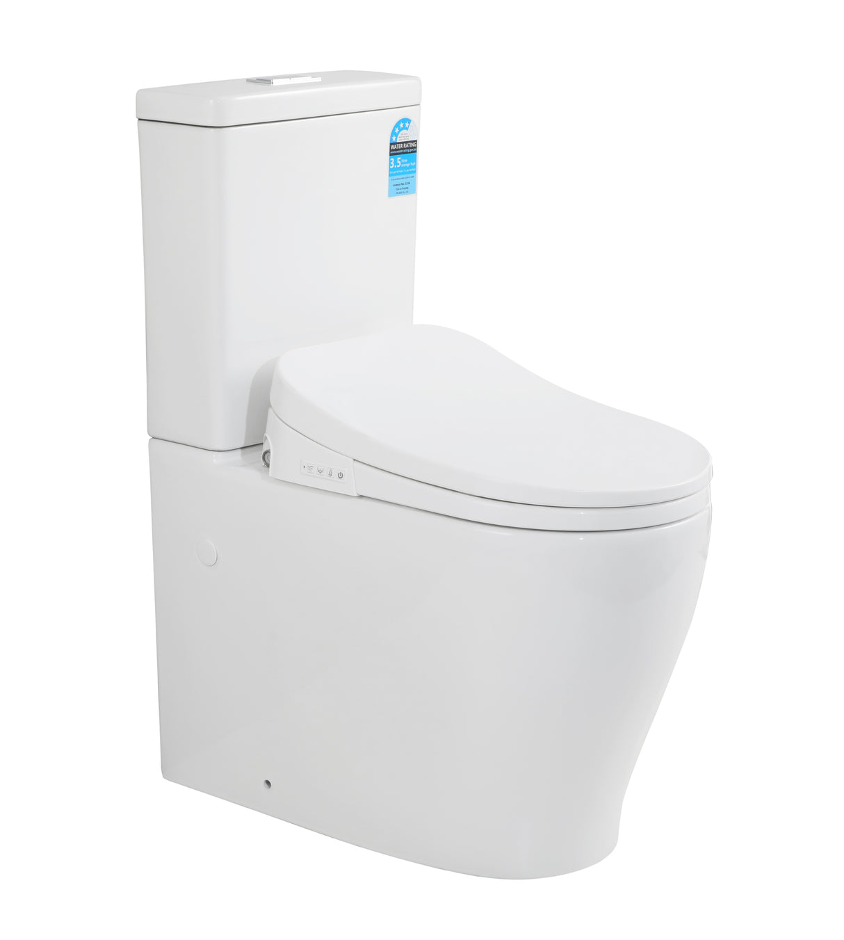 Smart Zeus Rimless Tornado Gloss White Toilet Suite
