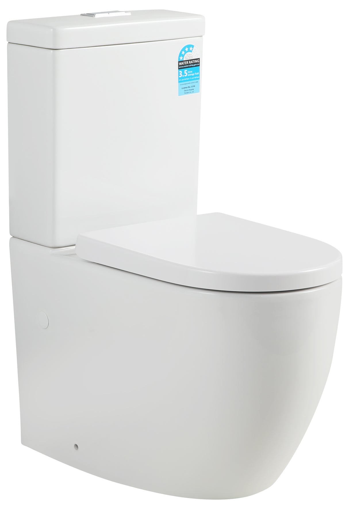 Veda Rimless Gloss White Toilet Suite