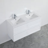 Fremantle PVC Wall Hung Cabinet Vanity 1200mm (Matte White) (Single/Double Bowl)