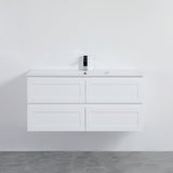 Fremantle PVC Wall Hung Cabinet Vanity 1500mm (Matte White) (Single/Double Bowl)