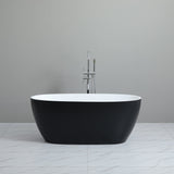Stella Freestanding Bathtub with Non-Overflow (Matte Black & White) (1500/1700mm) - Clearance