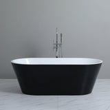 Ovia Freestanding Bathtub with Non-Overflow (Black & White) (1500/1700mm) - Clearance