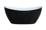 Evie Freestanding Bathtub with Non-Overflow (Matte Black & White) (1500/1700mm)