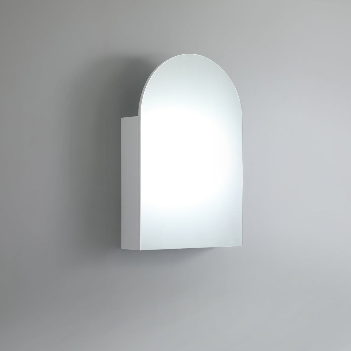 OLIVIA Shaving Cabinet Arch Mirror Matte White (600mm)