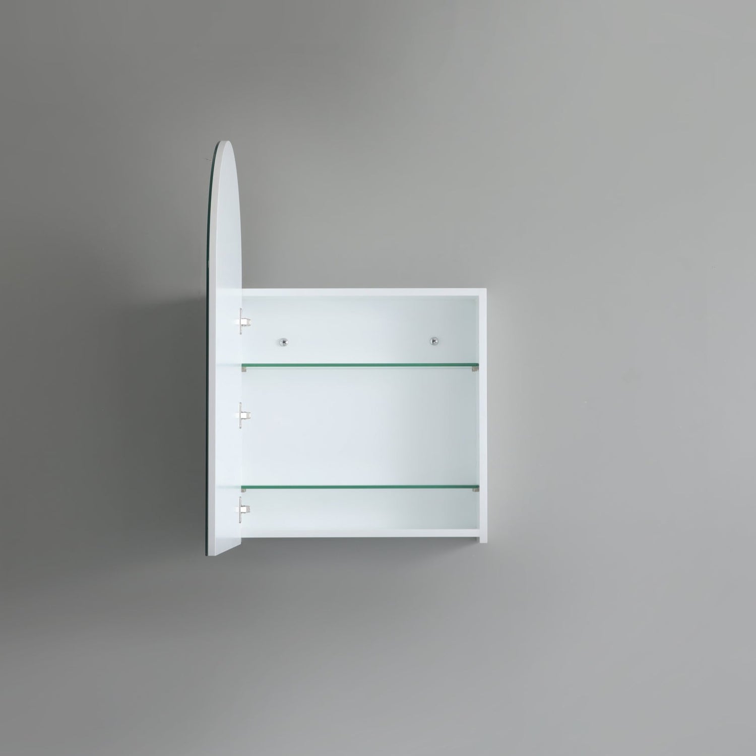 OLIVIA Shaving Cabinet Arch Mirror Matte White (600mm)