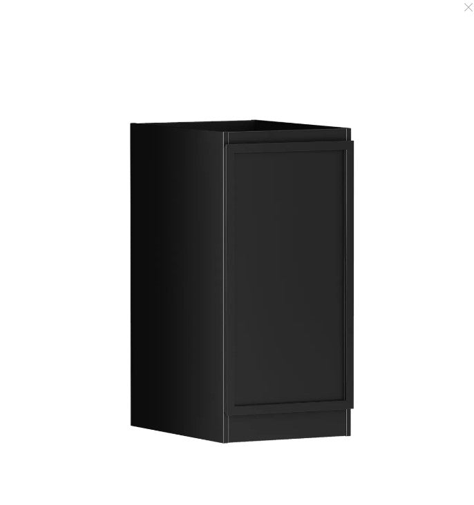 Hampshire Black Laundry Base Cabinet (416x584x880)