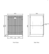 Marlo Black Laundry Base Cabinet (632x584x880)