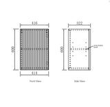 BURLEIGH White Laundry Wall Cabinet (416x322x600)