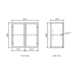 Hampshire Black Laundry Wall Cabinet (632x322x600)